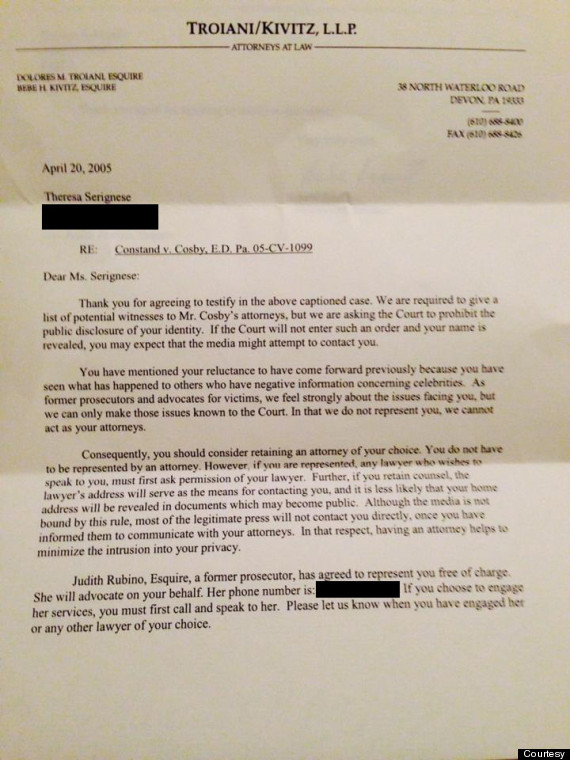 constand lawyer letter
