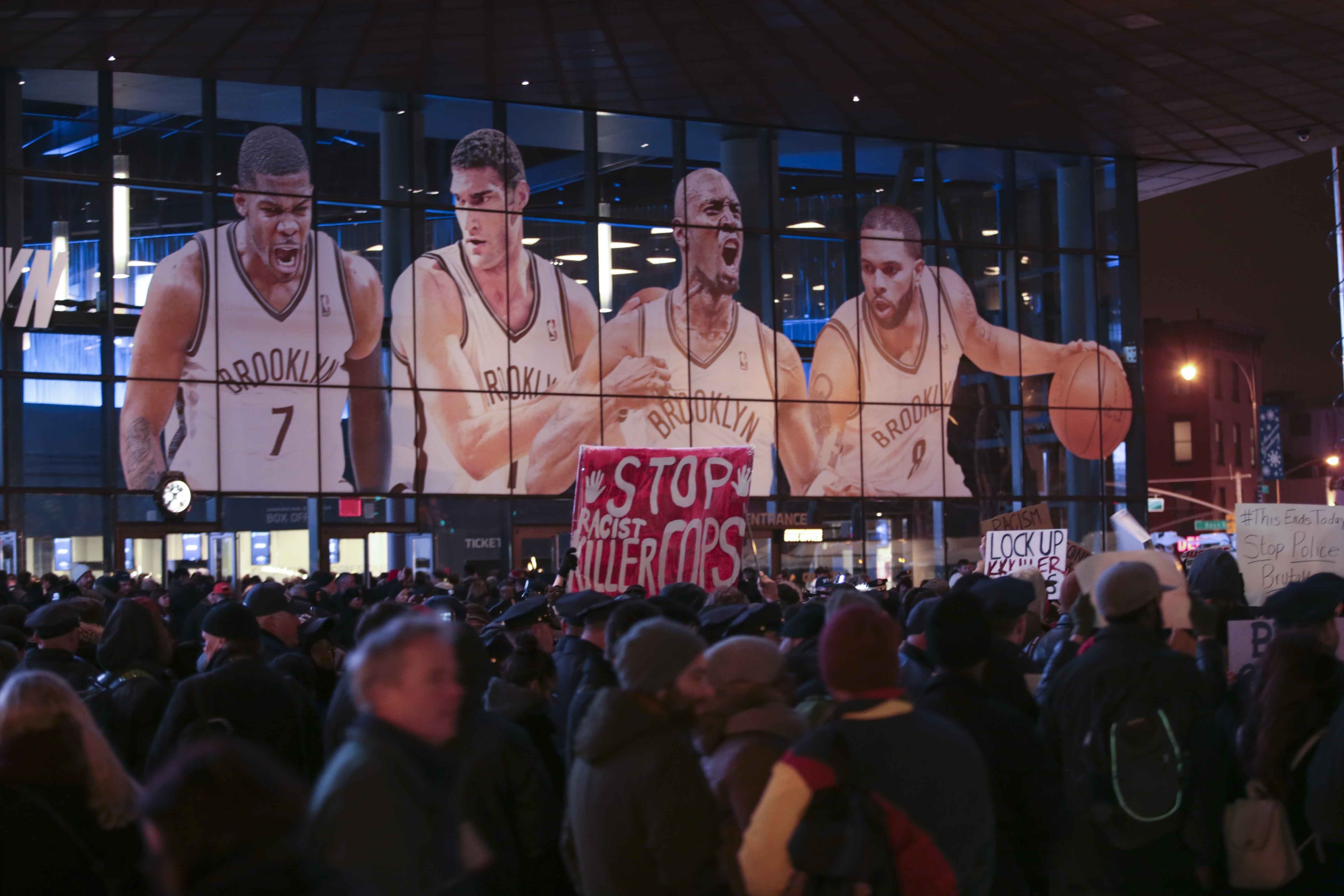 Protesters Stage Massive ‘Die-In’ Outside Brooklyn’s Barclays Center During NBA Game