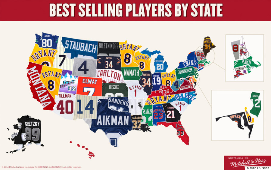 Here Are The Most Popular Throwback Jerseys In Each State