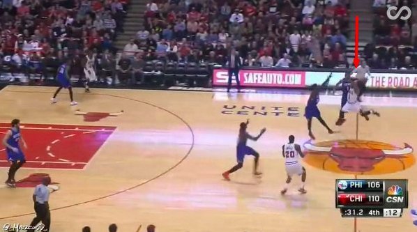 Derrick Rose Throws A Ridiculous Half-Court Pass Out Of A Trap To Seal The Game
