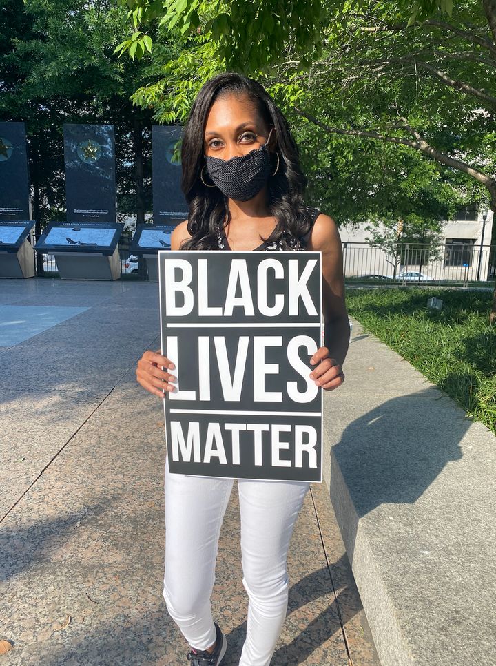 Keeda Haynes&nbsp;at a Black Lives Matter rally in Nashville.