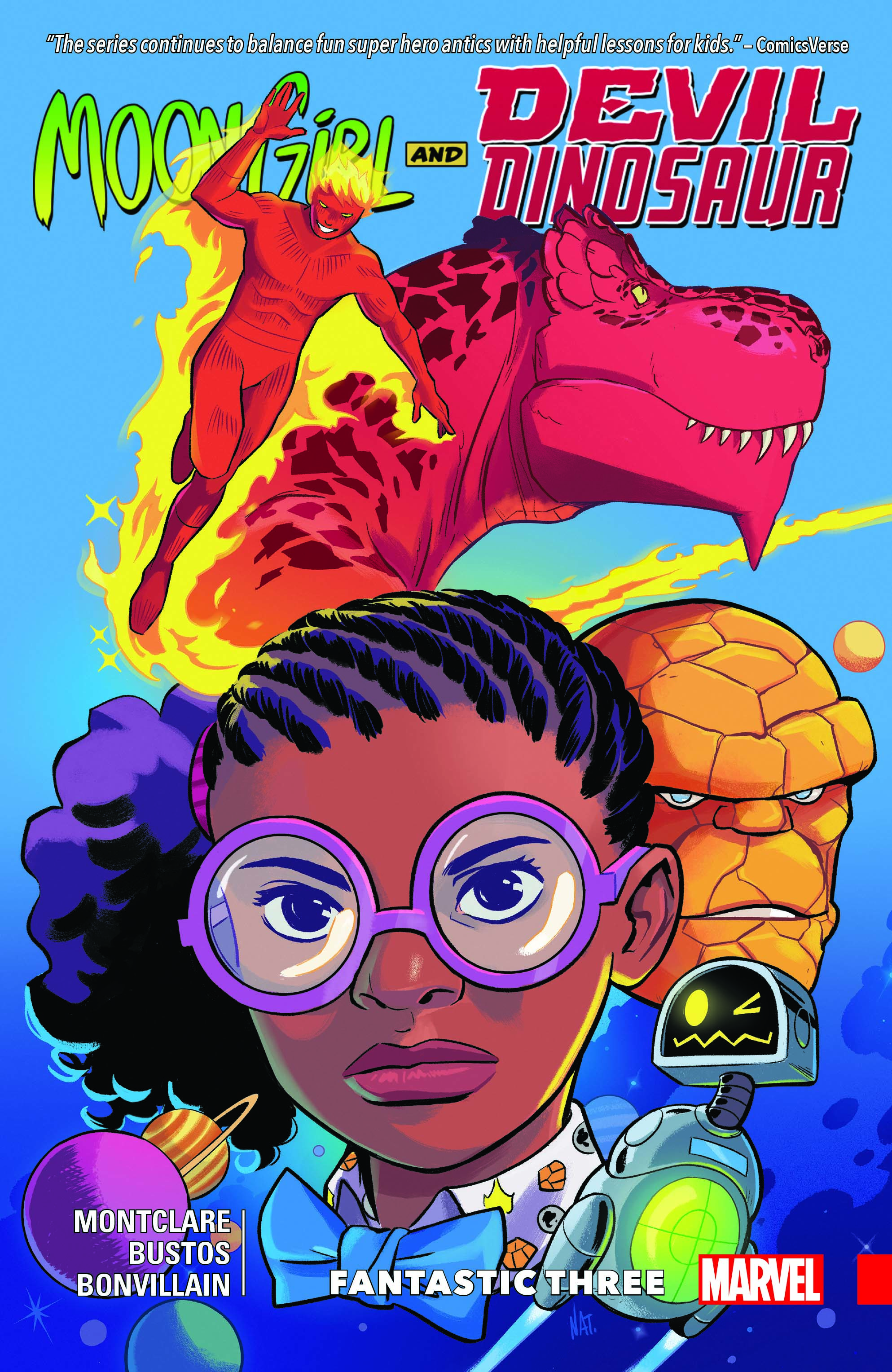 The cover of an issue of Moon Girl and Devil Dinosaur